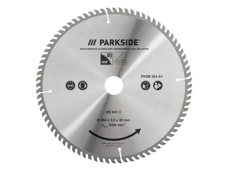 PARKSIDE® Lame de scie circulaire PKSB 254 A1. 25.4 cm