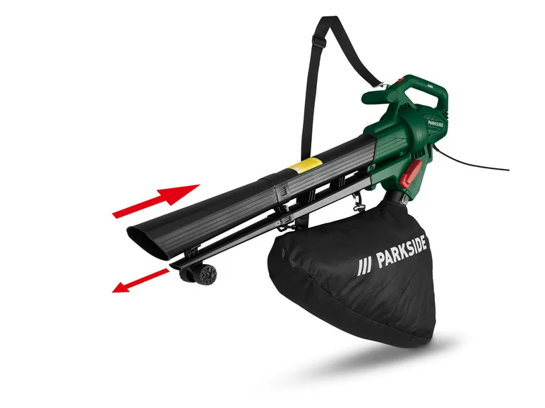 PARKSIDE® Aspirateur ou souffleur de feuilles électrique 3en1 PLS 2600 B2. 2600 W. 3 en 1