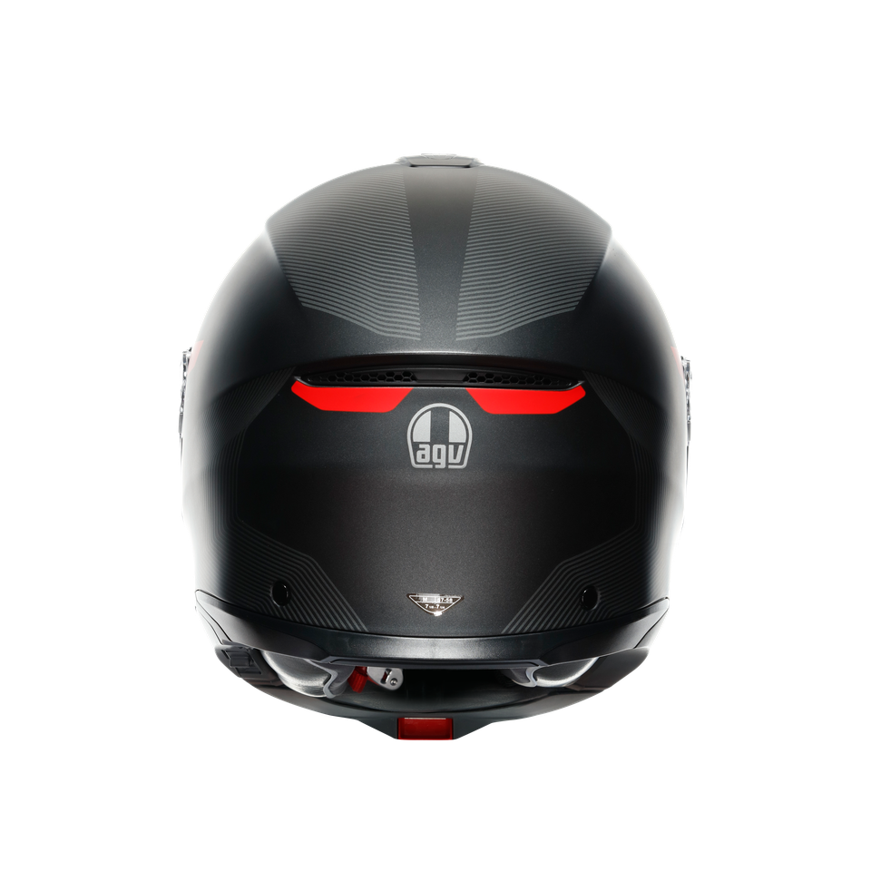 TOURMODULAR FREQUENCY MATT GUNMETAL/RED - MOTORBIKE FLIP UP HELMET E2206