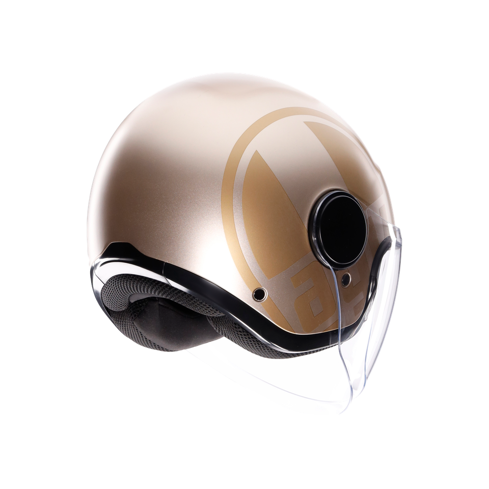 ETERES SIROLO MATT WHITE/GOLD - MOTORBIKE OPEN FACE HELMET E2206