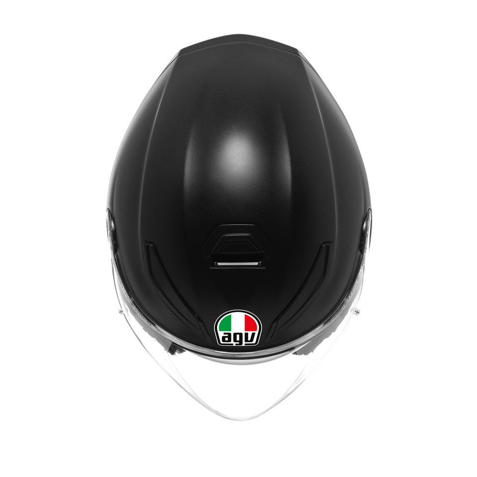 K5 JET EVO MONO MATT BLACK - MOTORBIKE OPEN FACE HELMET E2206