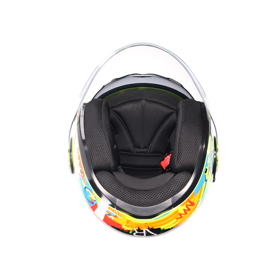 ETERES ROSSI WINTER TEST 2019 - MOTORBIKE OPEN FACE HELMET E2206