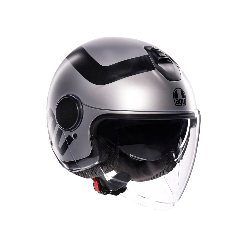 ETERES RIMINI MATT GREY/BLACK - MOTORBIKE OPEN FACE HELMET E2206