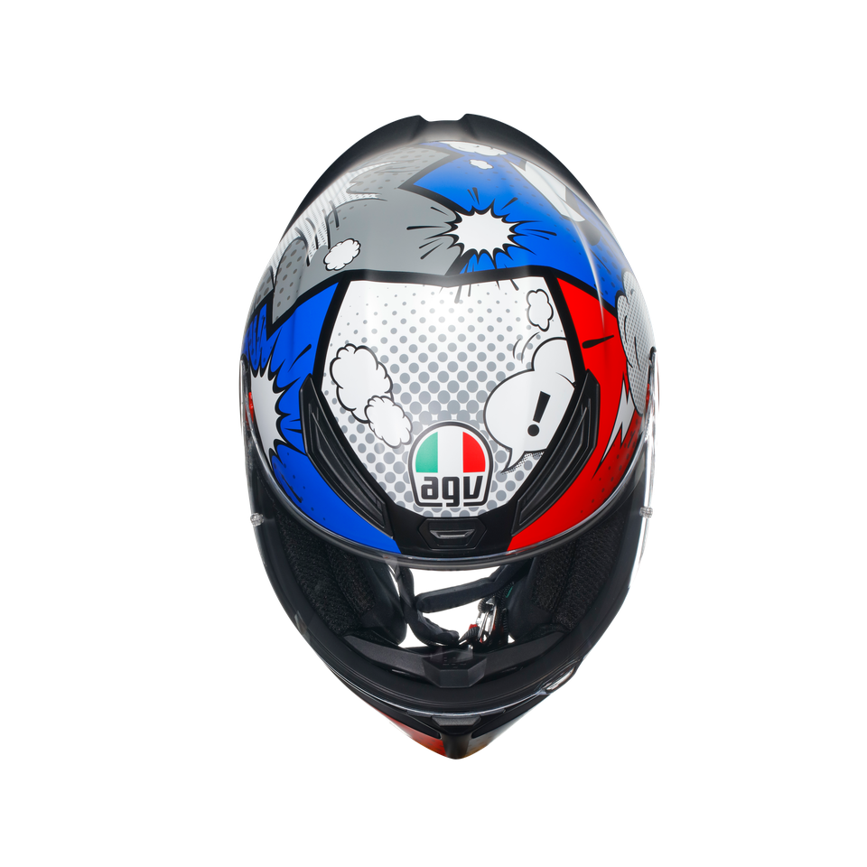 K1 S BANG MATT ITALY/BLUE - MOTORBIKE FULL FACE HELMET E2206