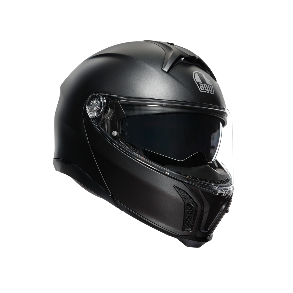 TOURMODULAR MATT BLACK - MOTORBIKE FLIP UP HELMET E2206