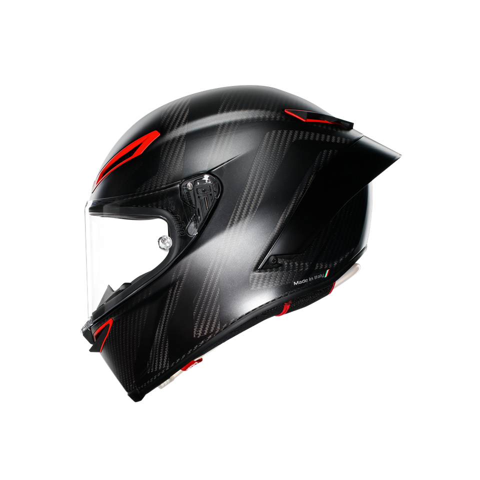 PISTA GP RR INTREPIDO MATT CARBON/BLK/RED - MOTORBIKE FULL FACE HELMET E2206 DOT