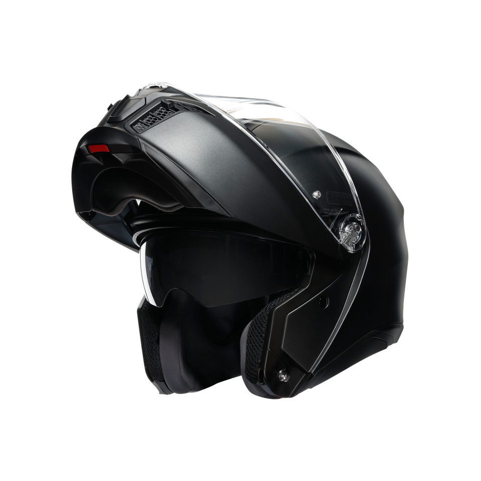 TOURMODULAR MATT BLACK - MOTORBIKE FLIP UP HELMET E2206