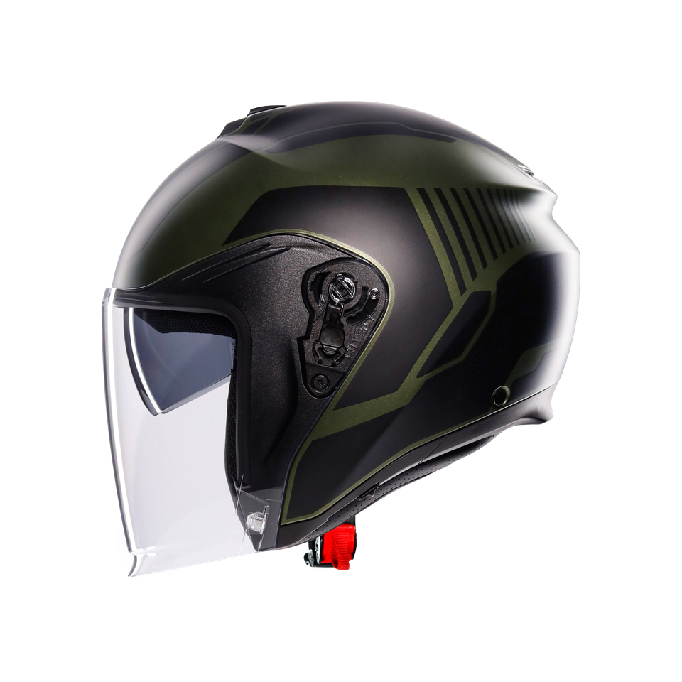IRIDES SAKAI MATT GREEN/BLACK - MOTORBIKE OPEN FACE HELMET E2206