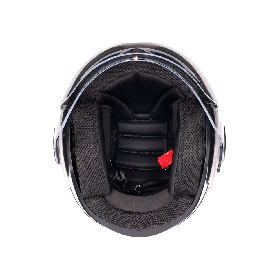 ETERES RIMINI MATT GREY/BLACK - MOTORBIKE OPEN FACE HELMET E2206