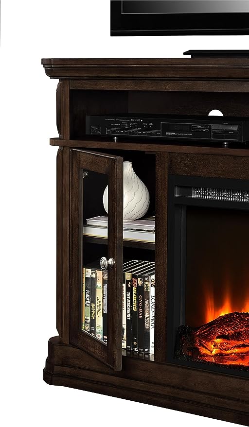 Ameriwood Home Brooklyn Electric Fireplace TV Console for TVs up to 50