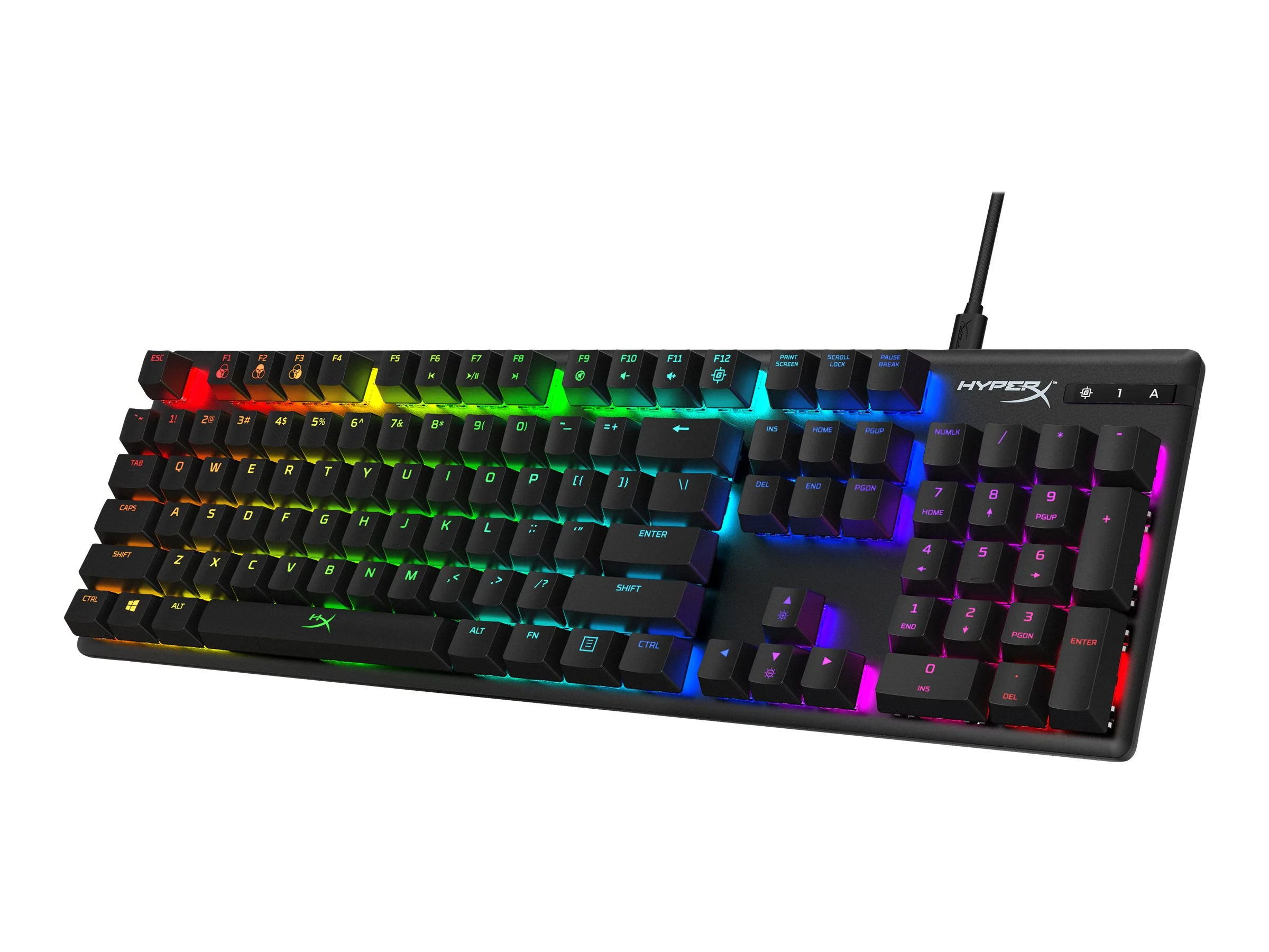 HyperX Alloy Origins Tastatur Mekanisk RGB/16.7 millioner farver Kabling USA