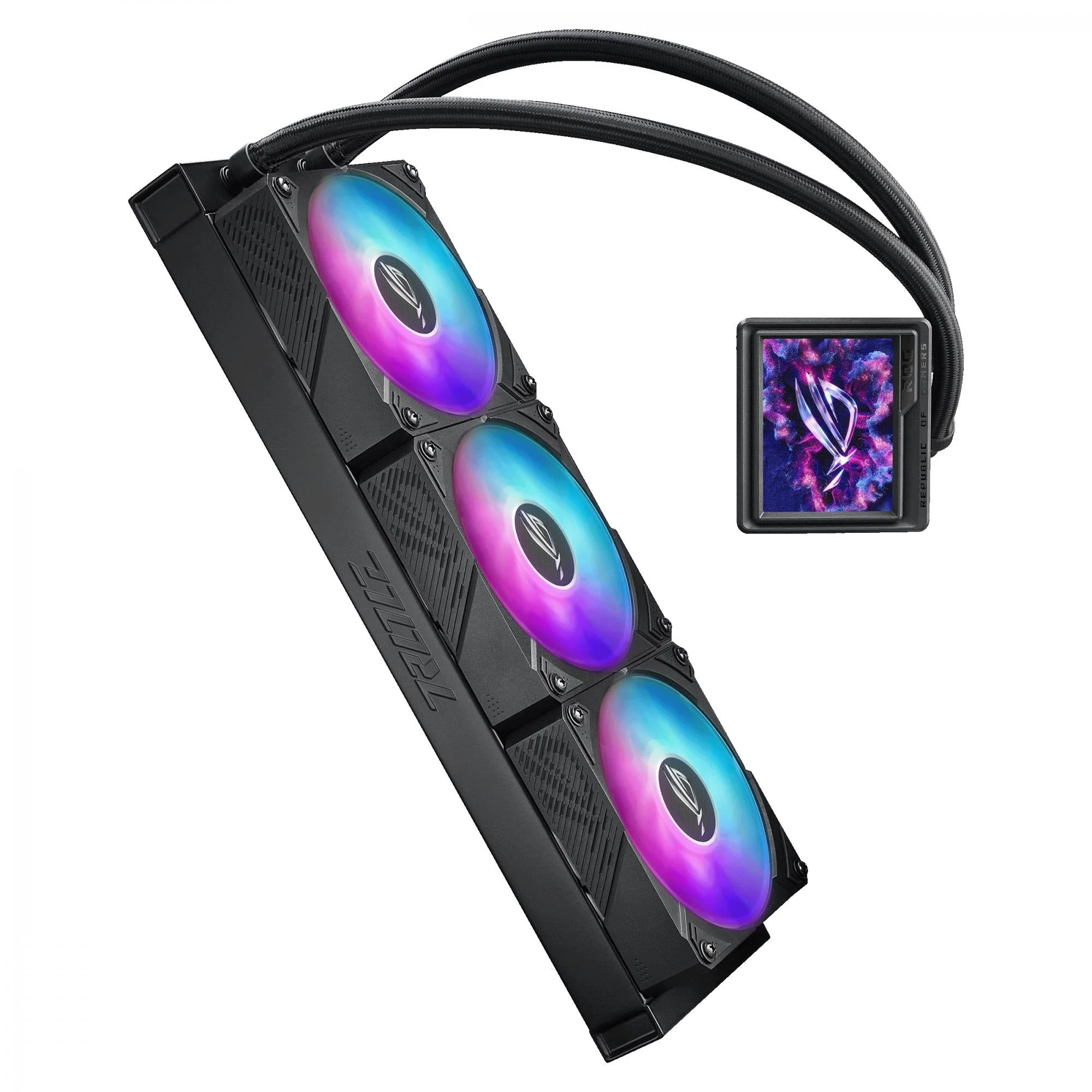 ASUS ROG RYUJIN III 360 ARBG EXTREME AiO Liquid Cooler w. 3.5 LCD. Asetek Emma Gen8 V2 pump. magnetic ROG ARGB fans