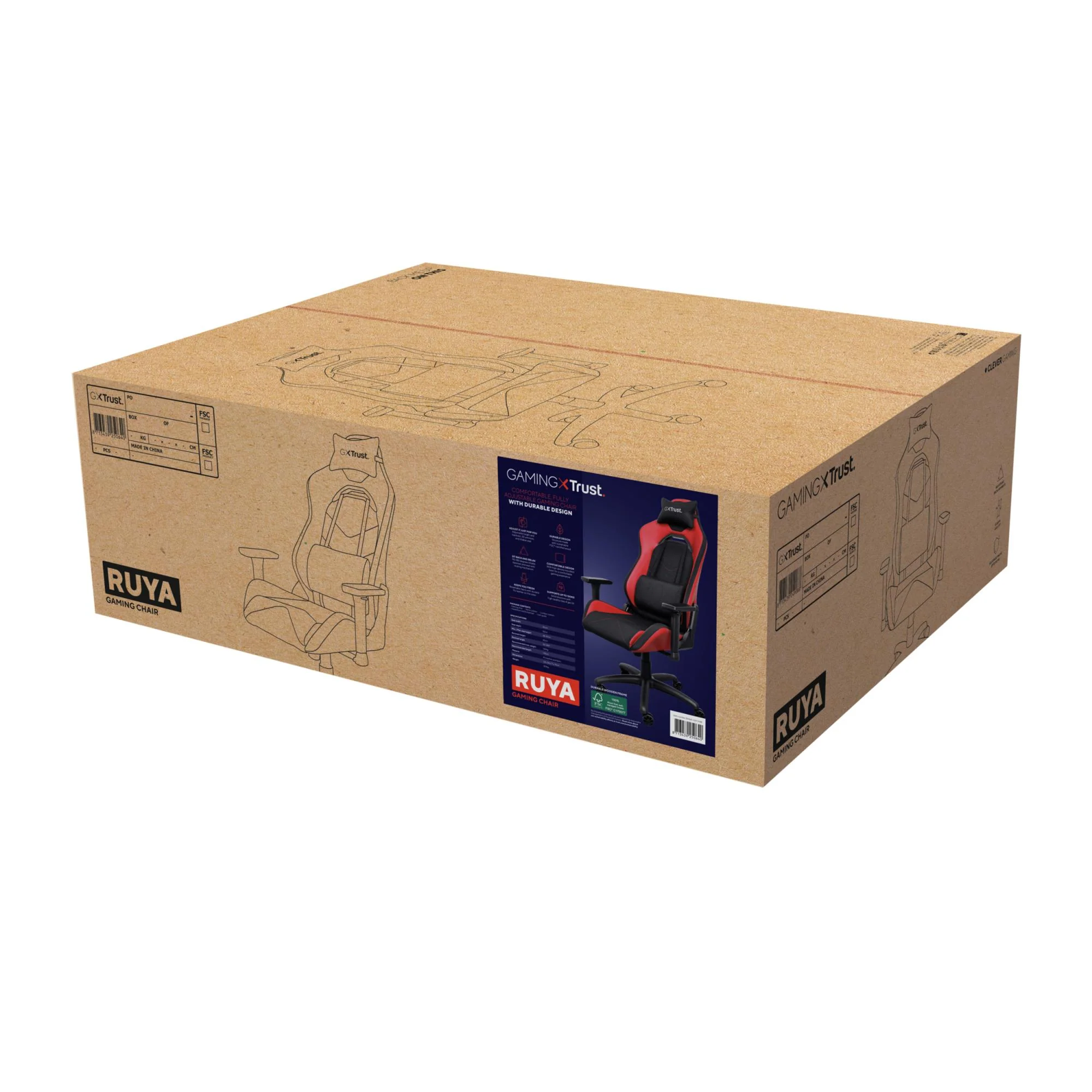 TRUST GXT714R RUYA GAMING CHAIR - RED