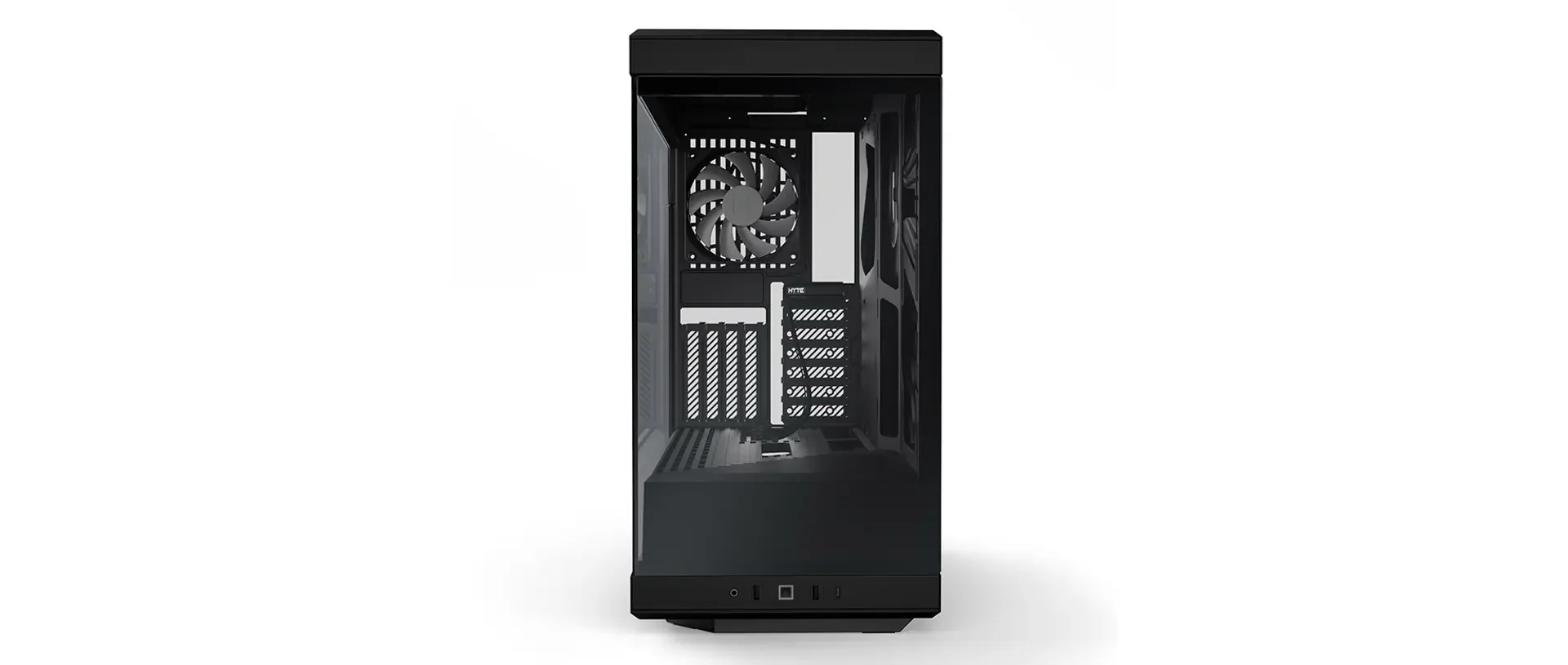 HYTE Y40 Black Miditower – Panorama-Glasschleier. inklusive PCIe 4.0-Riser-Kabel. 2 inklusive Lüfter