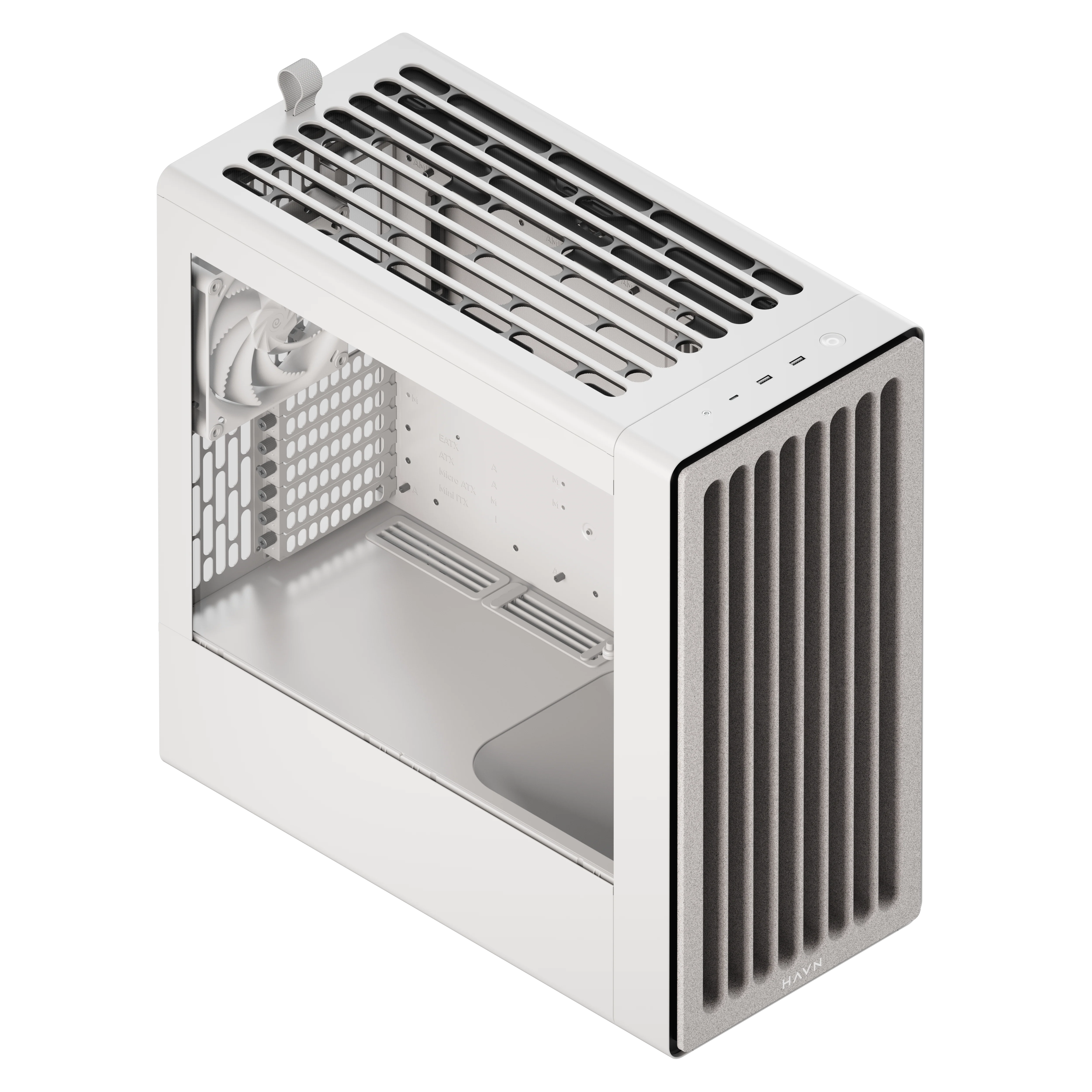 HAVN BF 360 – White Mid Tower kabinet med høj airflow og minimalistisk design