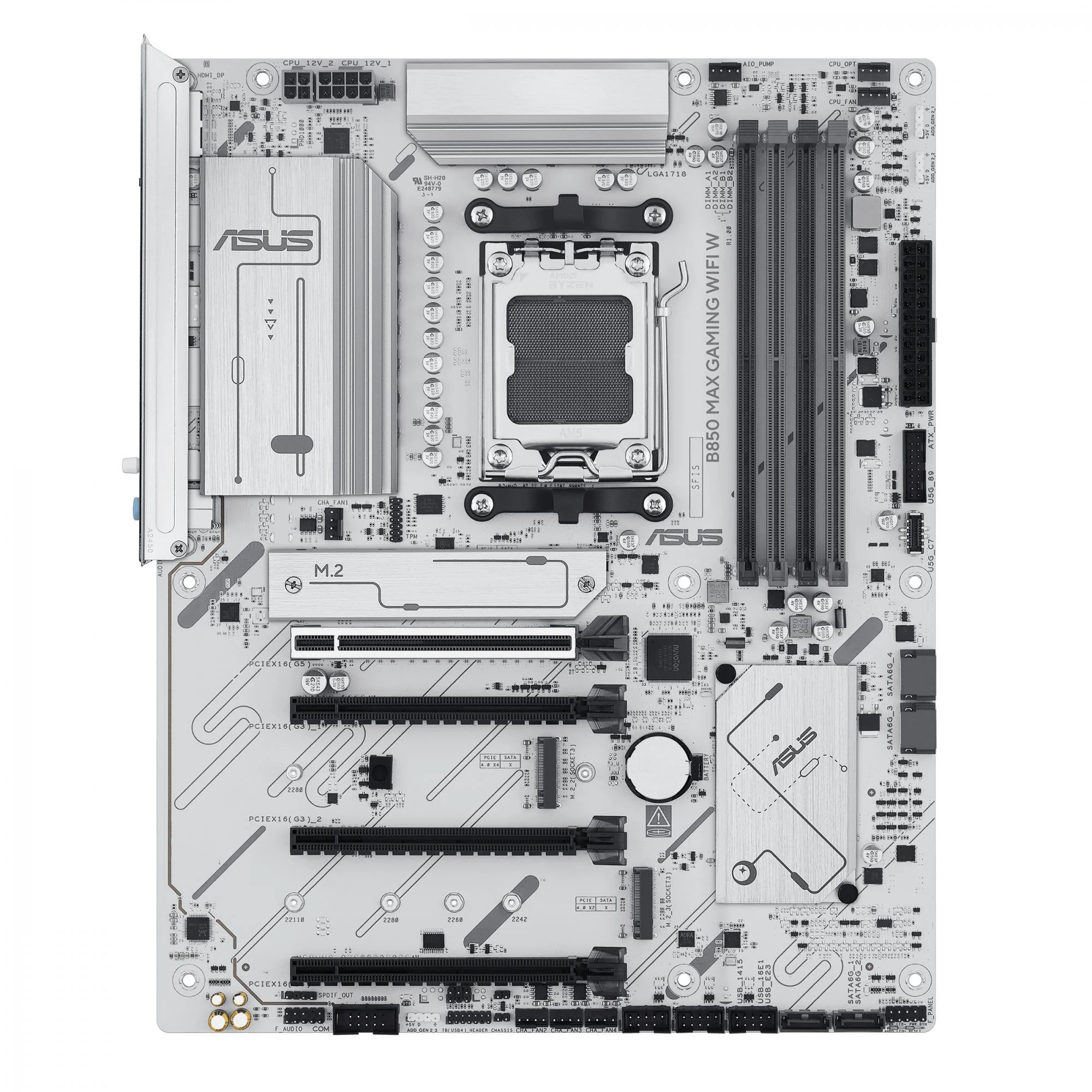 ASUS B850 MAX GAMING WIFI WHITE (ATX. B850. AM5. DDR5)
