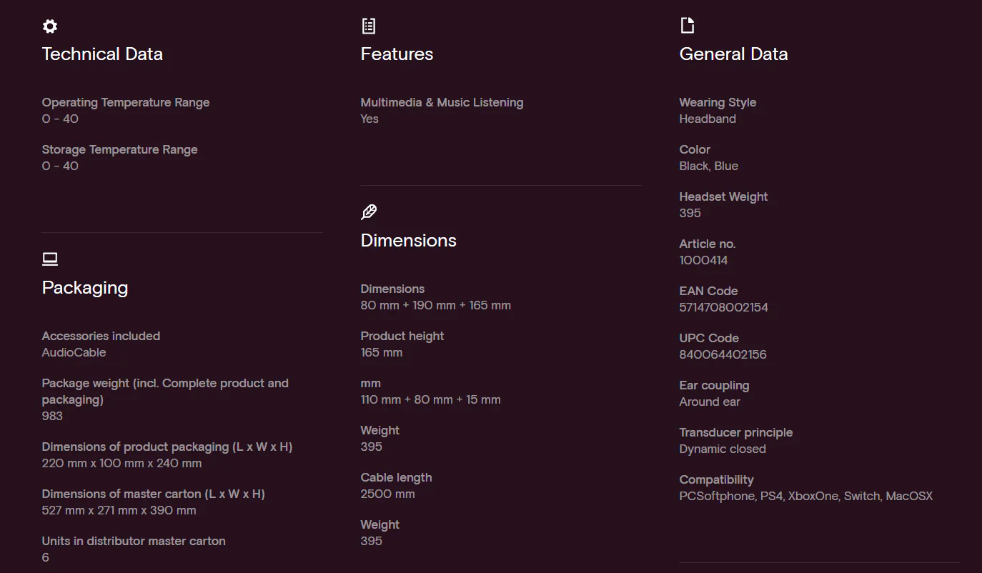 EPOS– Sennheiser– GSP 601 Gaming-Headset