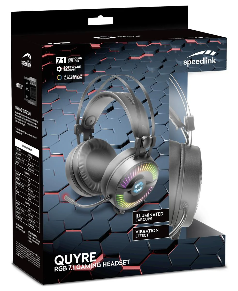 SpeedLink - QUYRE RGB 7.1 Gaming-Headset. schwarz