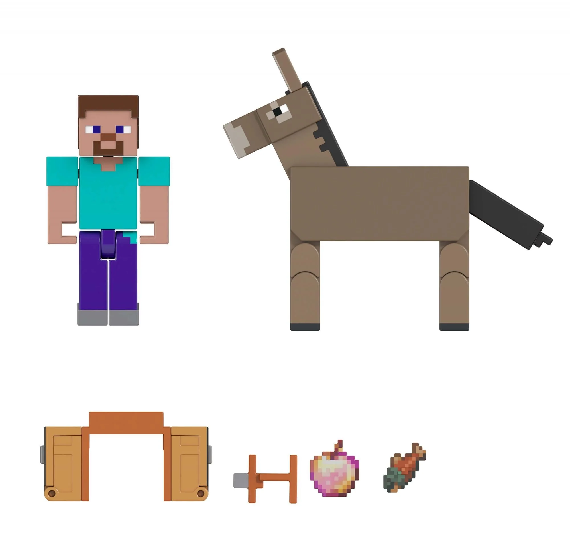Minecraft Core Figur 2-Pack – Steve & Donkey