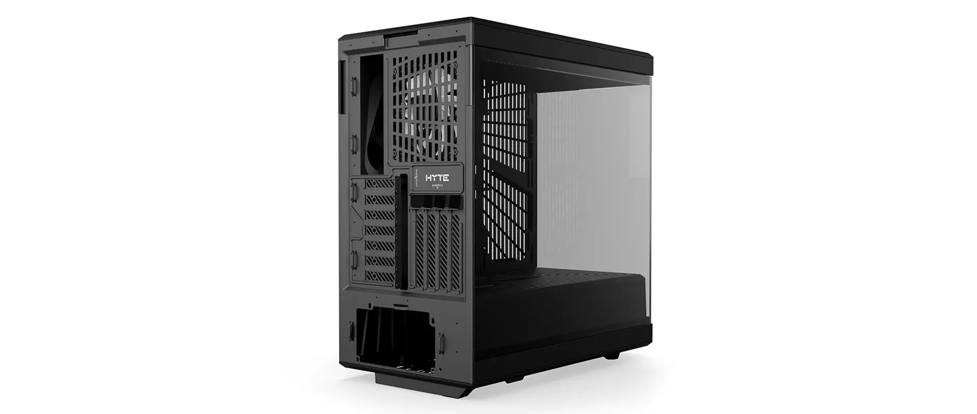 HYTE Y40 Black Miditower – Panorama-Glasschleier. inklusive PCIe 4.0-Riser-Kabel. 2 inklusive Lüfter