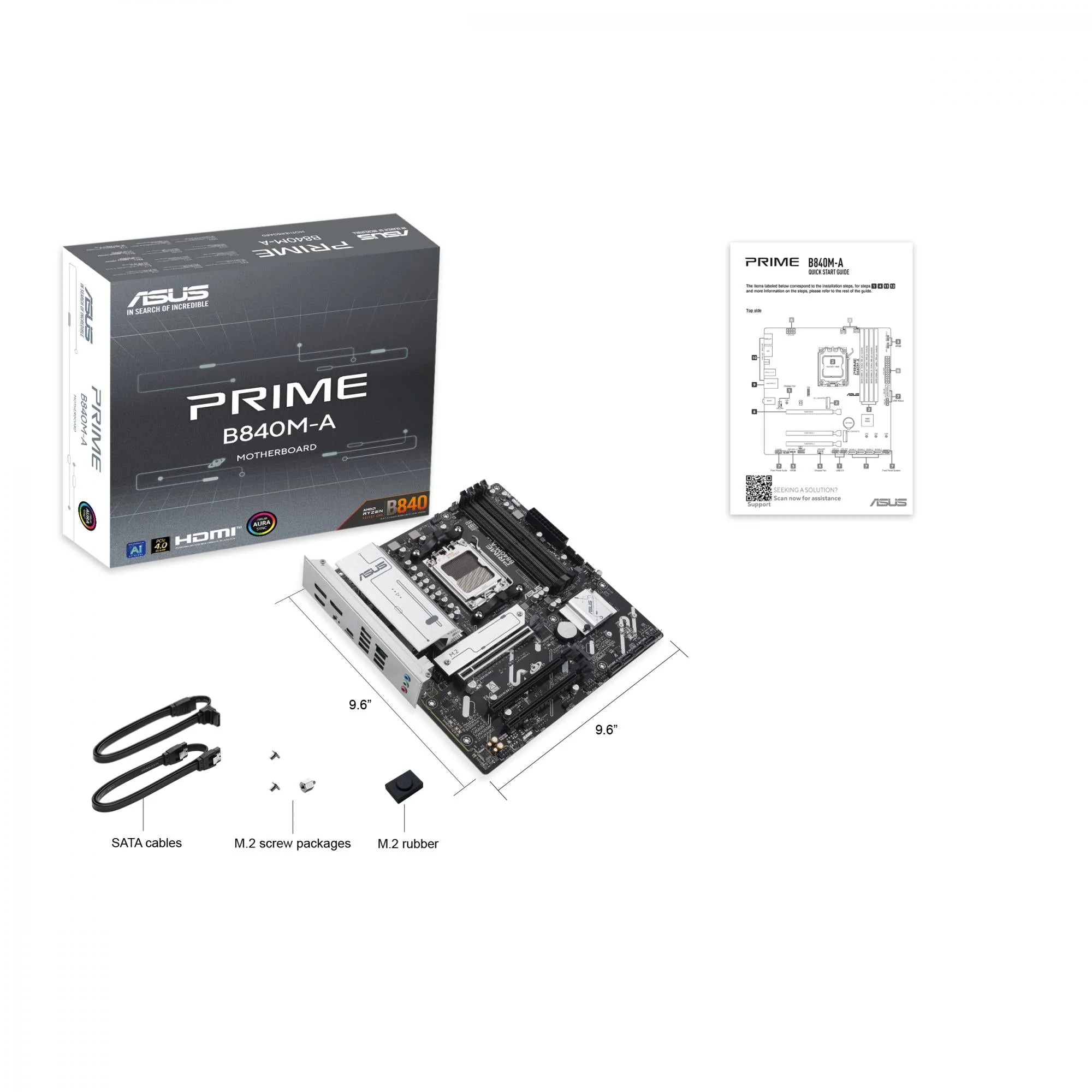 ASUS PRIME B840M-A-CSM (mATX. B840. AM5)