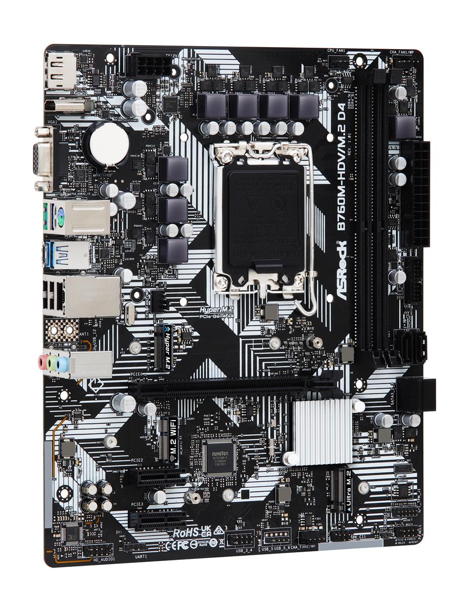 ASRock B760M-HDV/M.2 DDR4 - Bundkort