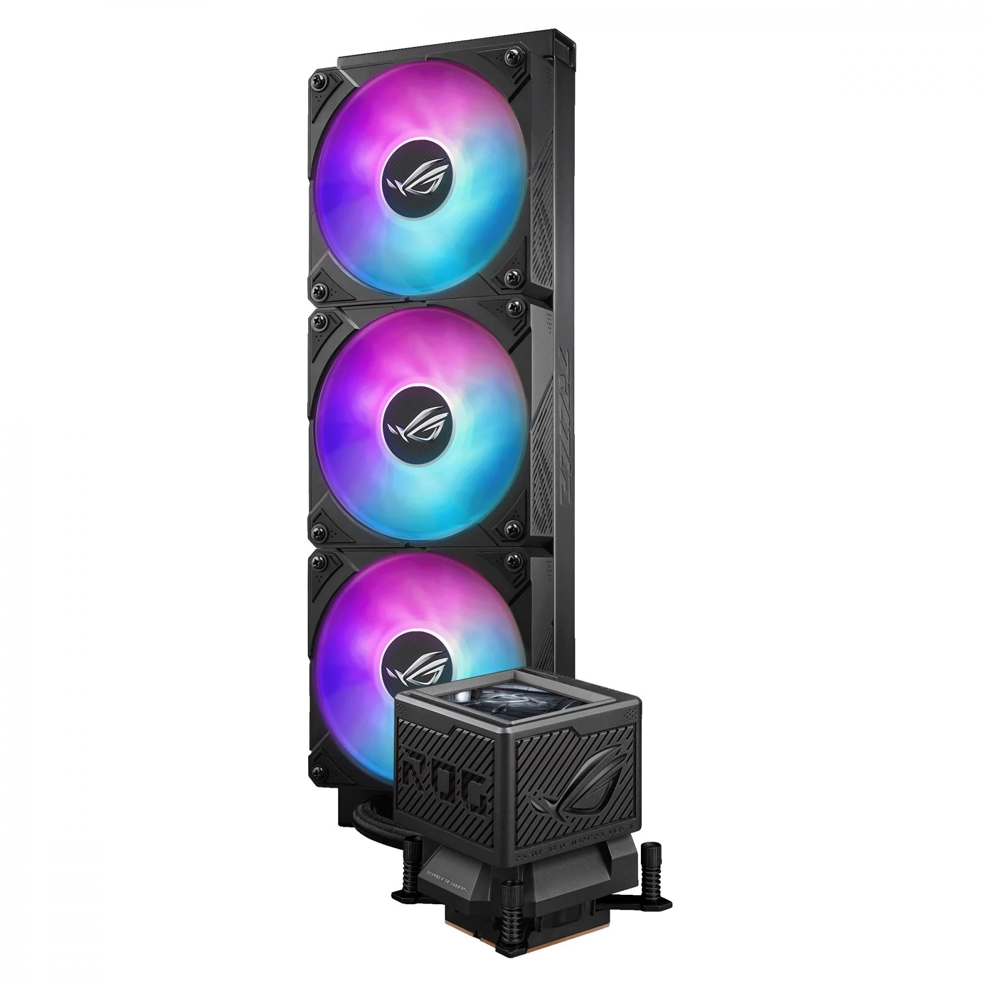 ASUS ROG RYUJIN III 360 ARBG EXTREME AiO Liquid Cooler w. 3.5 LCD. Asetek Emma Gen8 V2 pump. magnetic ROG ARGB fans