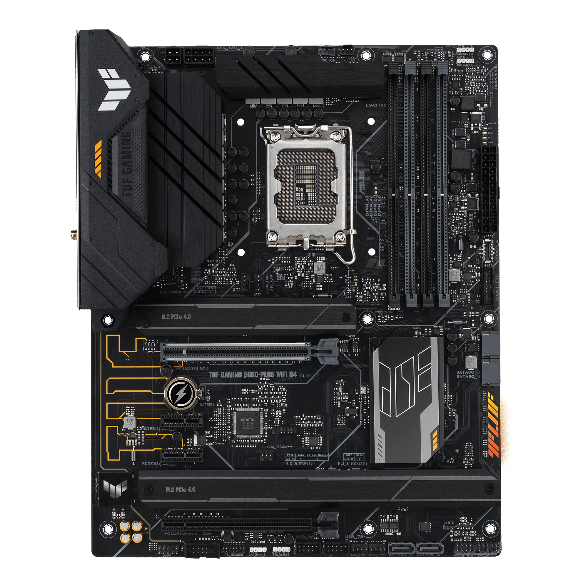ASUS TUF GAMING B660-PLUS WIFI D4 (ATX. B660. LGA 1700. DDR4)