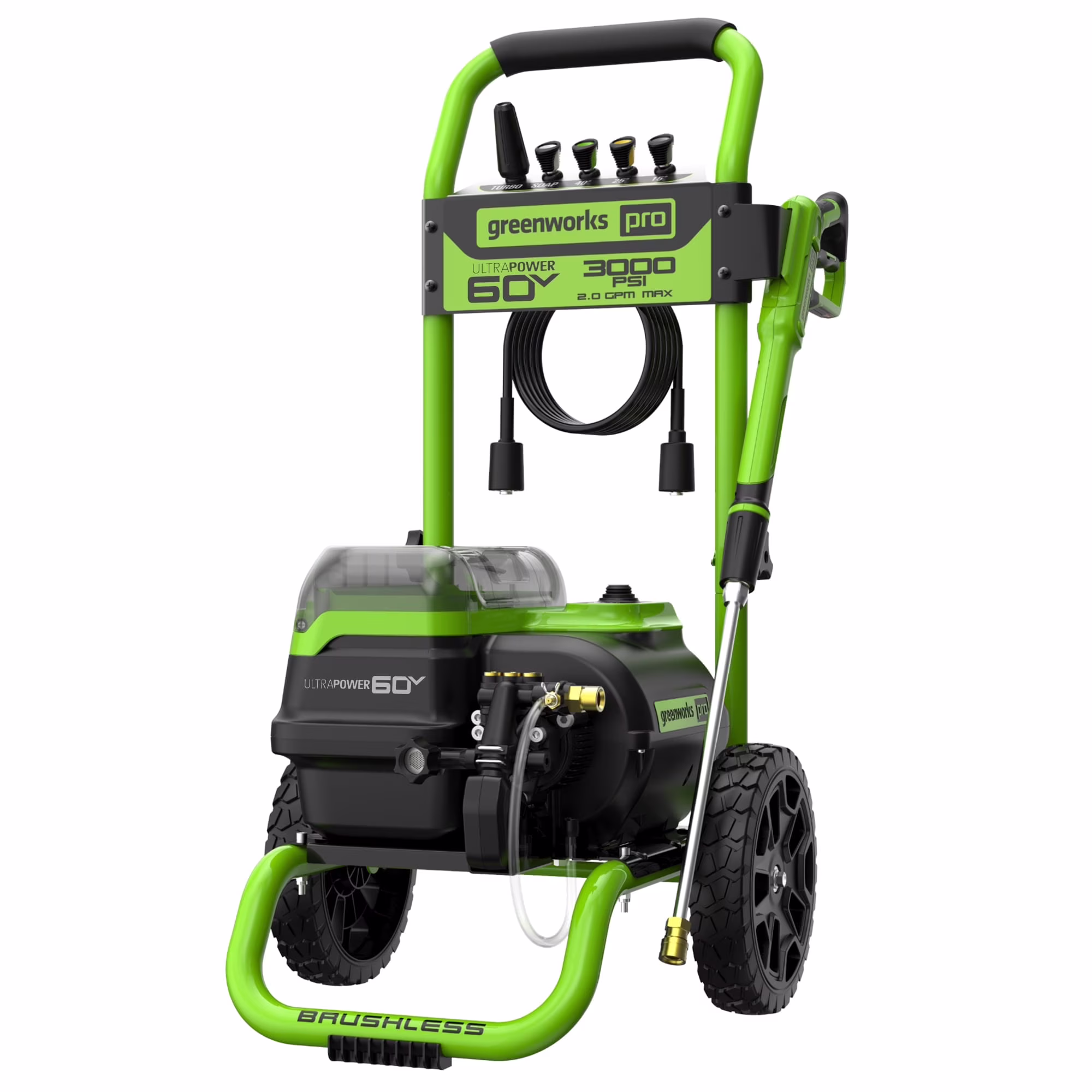 Greenworks 3000 PSI at 2.0 GPM 60 V Battery-Powered Cold Pressure Washer