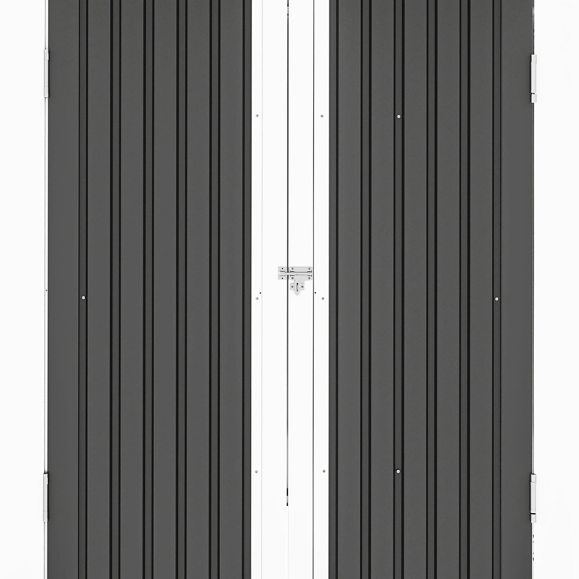 Uforic 9x4 FT Outdoor Storage Shed with Acrylic Windows, Secure Access Lock for Bike Garden Patio Dark Gray