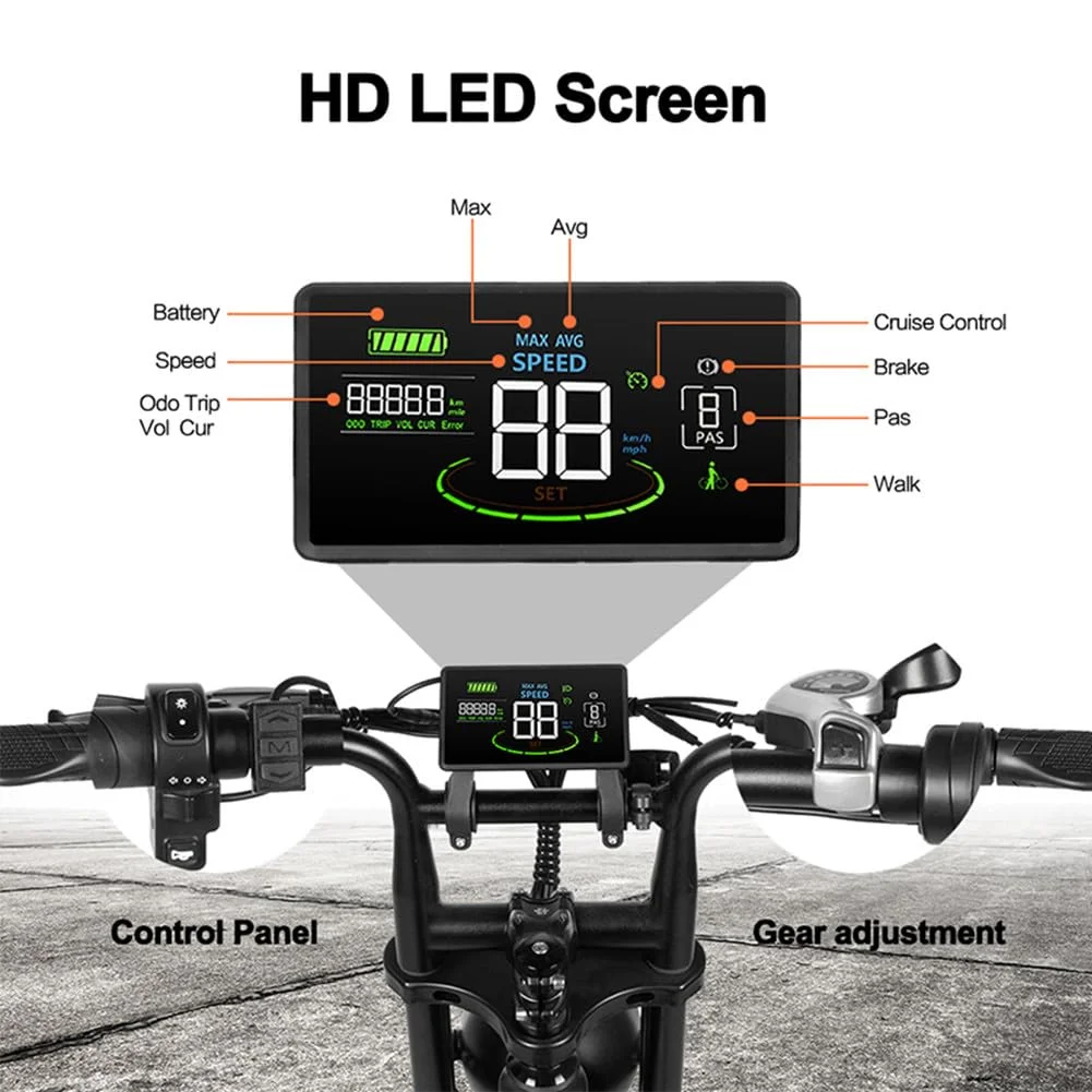 Tamobyke Electric Bike for Adults,Peak 1500W 28mph Mountain Ebike,48V 15.6AH 20