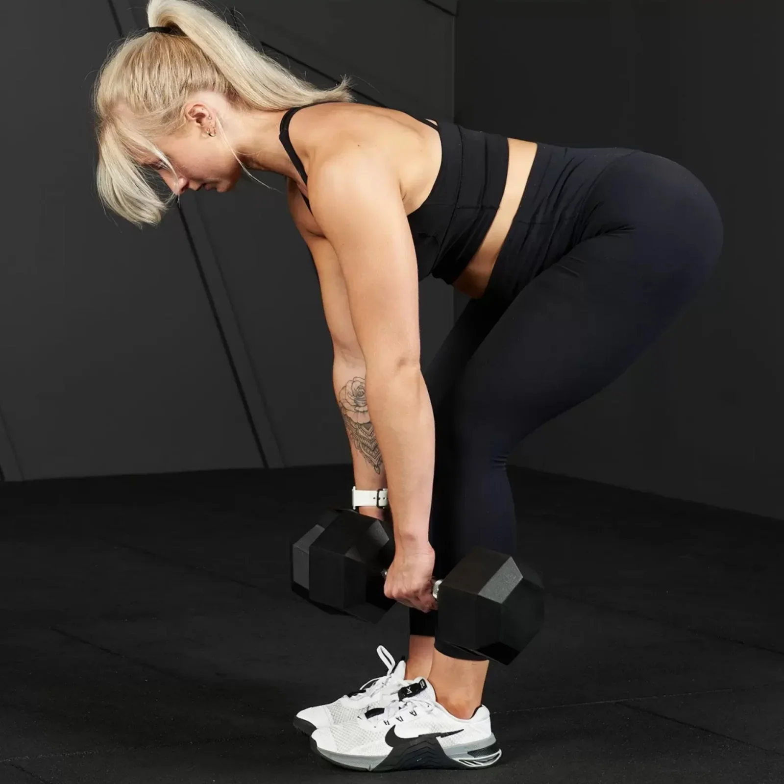 Mikolo Rubber Hex Dumbbell Set with Racks, Option in 450lbs, Strength Training Weight Set Home Gym