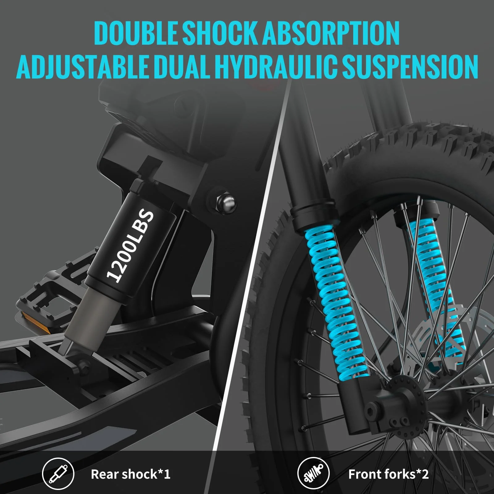 Riding'times GT73 Electric Dirt Bike for Adults, 37MPH 48V36.4AH 2400W 1747Wh Dual Battery Ebike, 85+ Miles Range,25