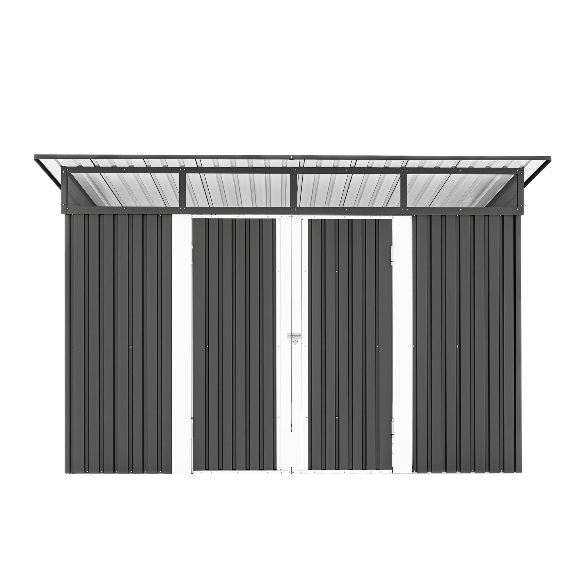 Uforic 9x4 FT Outdoor Storage Shed with Acrylic Windows, Secure Access Lock for Bike Garden Patio Dark Gray