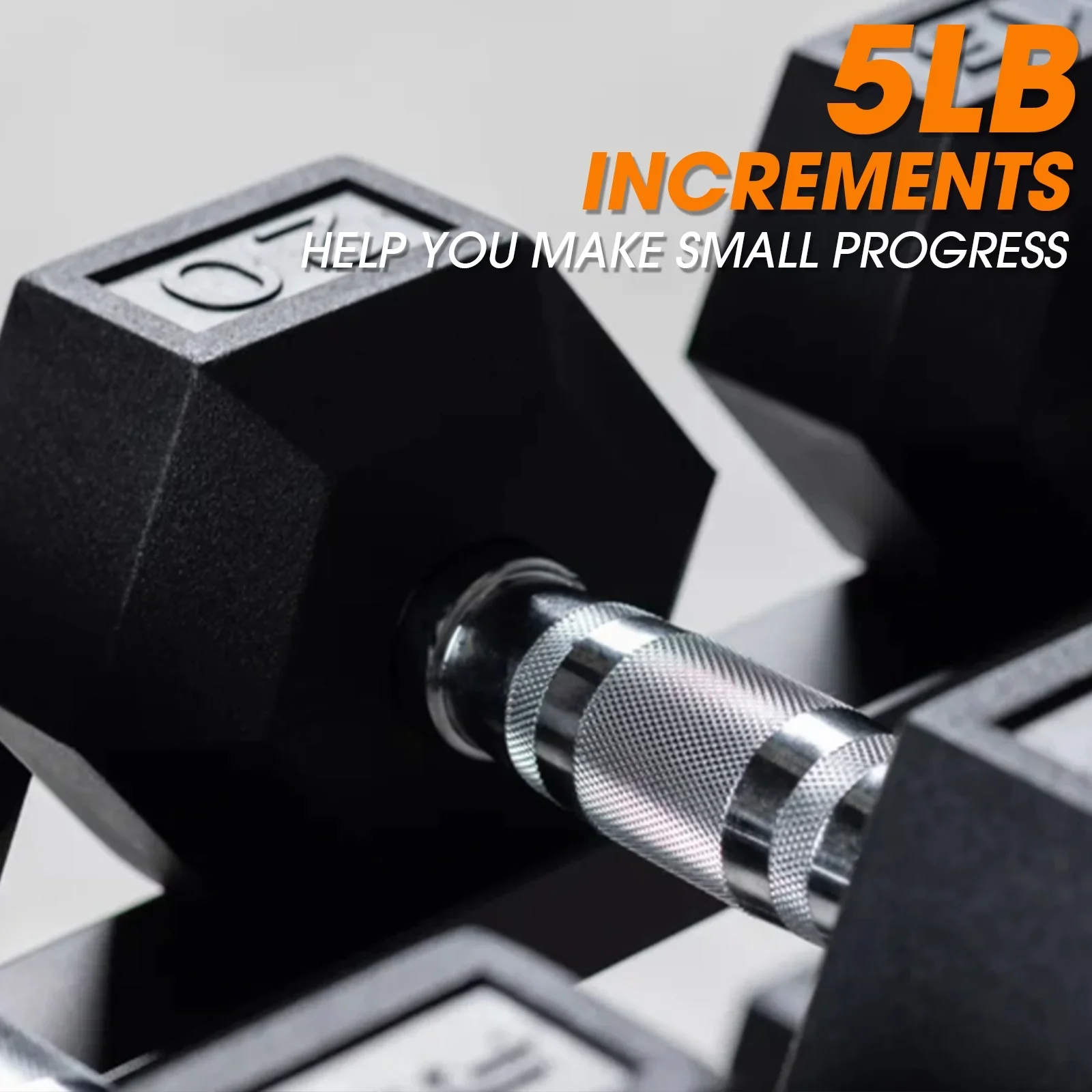 Mikolo Rubber Hex Dumbbell Set with Racks, Option in 450lbs, Strength Training Weight Set Home Gym