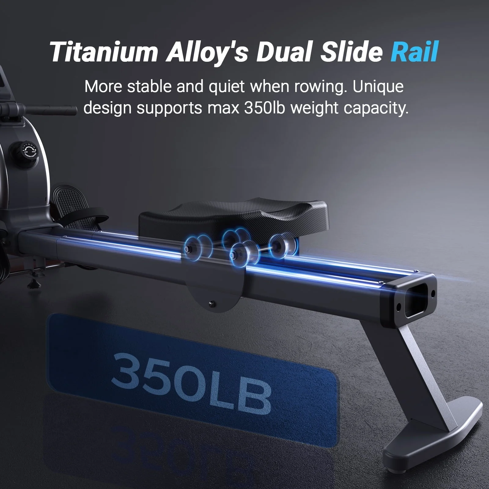 MERACH Magnetic Rowing Machine Quiet 16 Levels of Resistance Bluetooth Black Rower for Home Workout