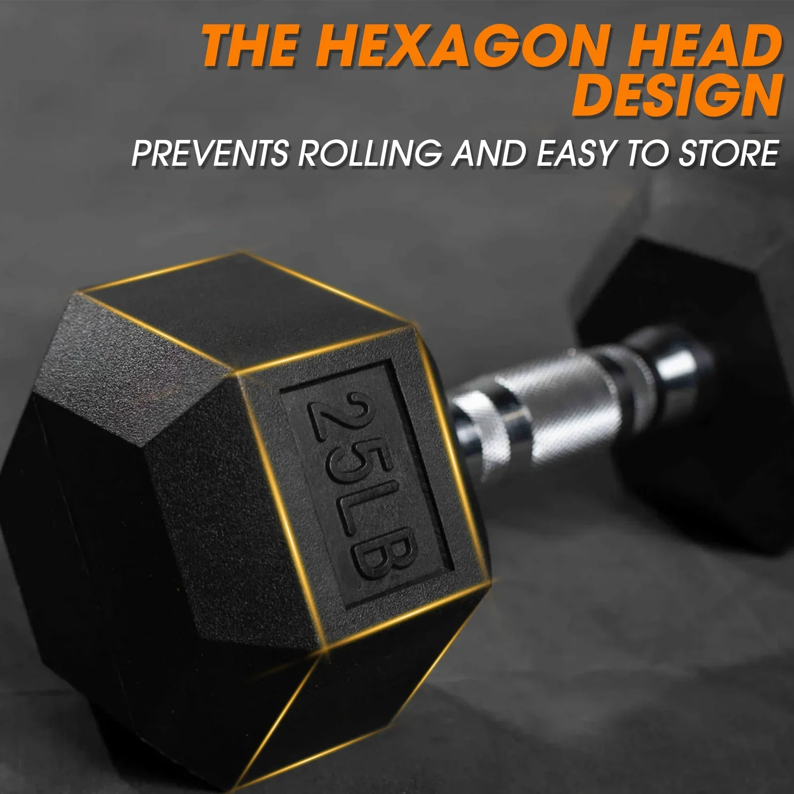 Mikolo Rubber Hex Dumbbell Set with Racks, Option in 450lbs, Strength Training Weight Set Home Gym