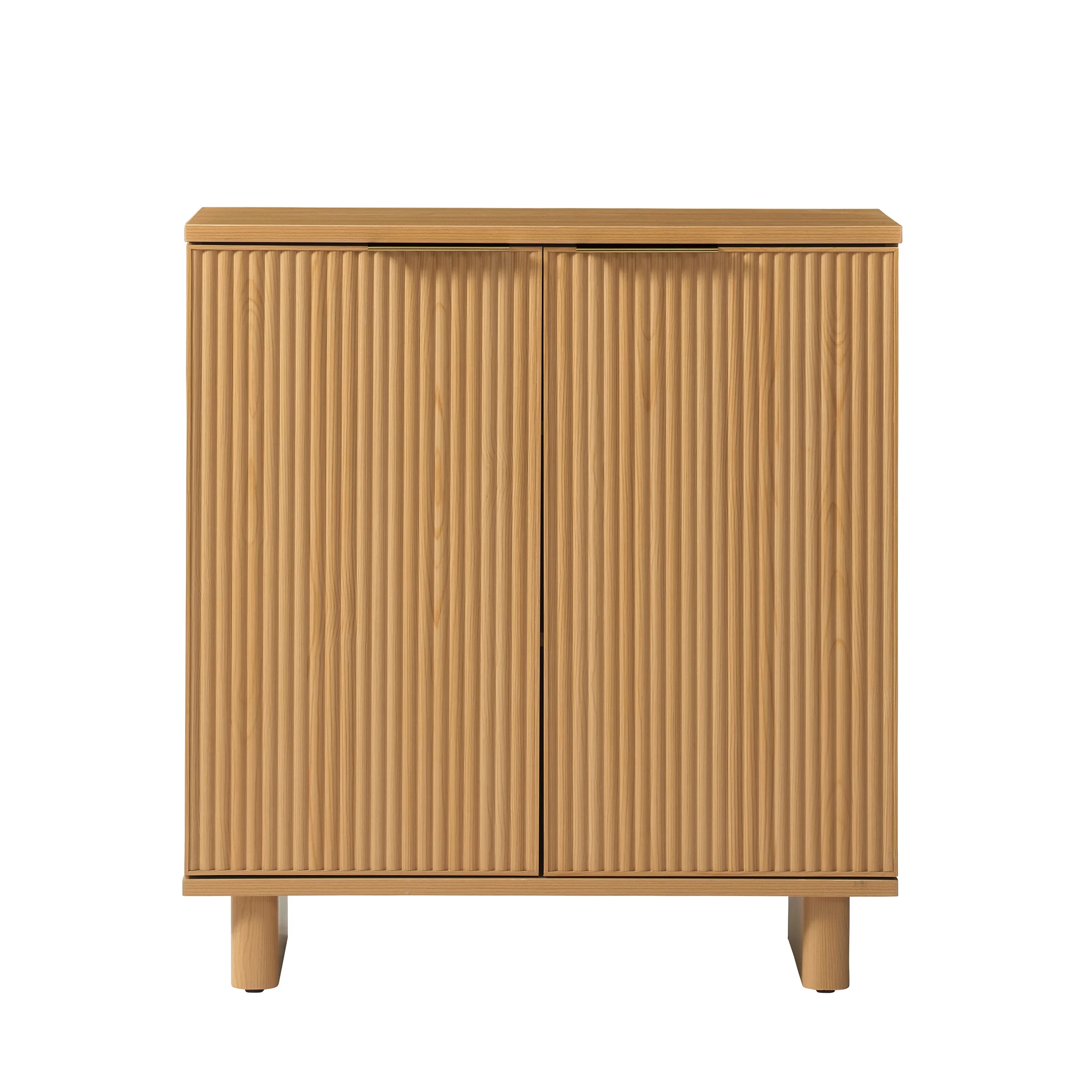 Better Homes & Gardens Lillian Fluted Accent Cabinet, Natural Pine Finish