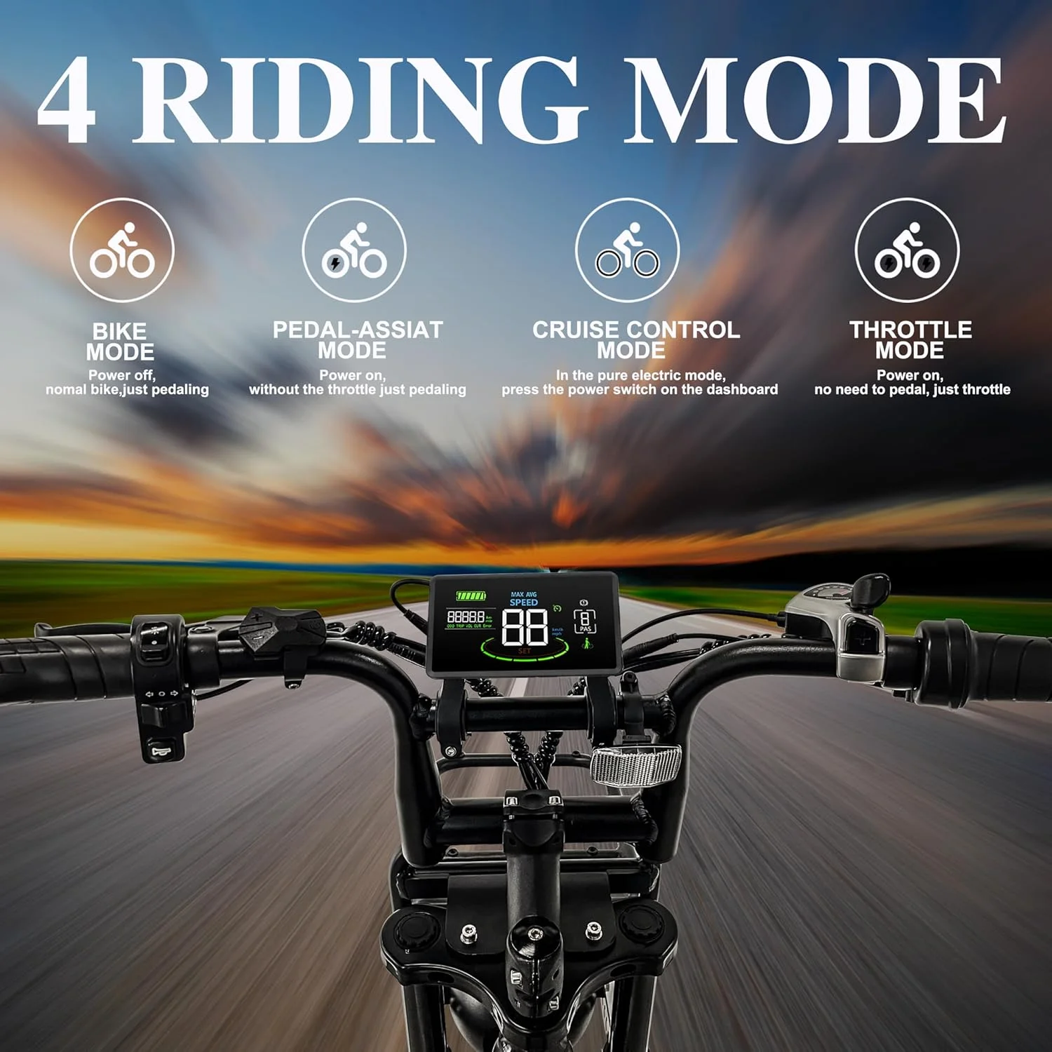 Tamobyke Electric Bike for Adults,Peak 1500W 28mph Mountain Ebike,48V 15.6AH 20