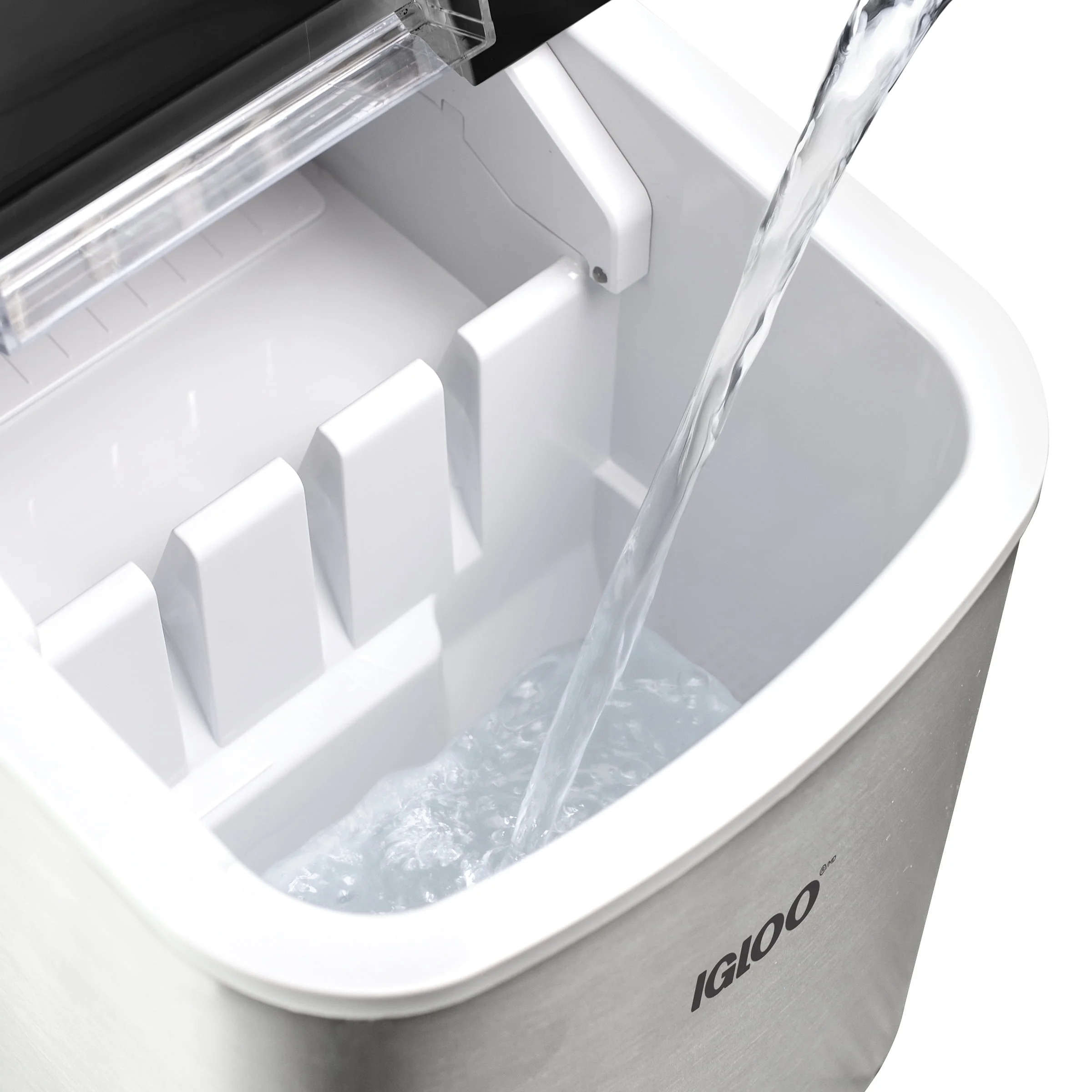 Igloo Handled Automatic Ice Machine Self Cleaning Countertop Ice Maker with Scoop, Aqua