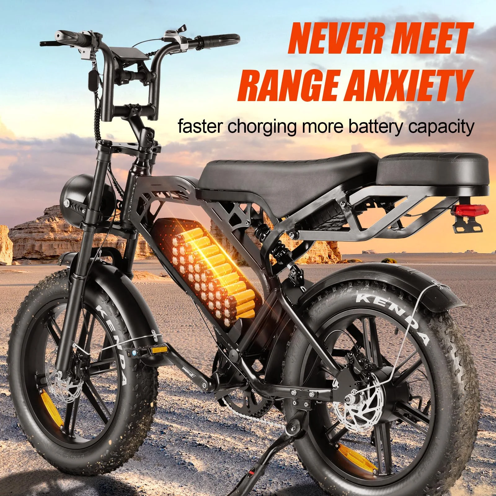 Tamobyke Electric Bike for Adults,Peak 1500W 28mph Mountain Ebike,48V 15.6AH 20